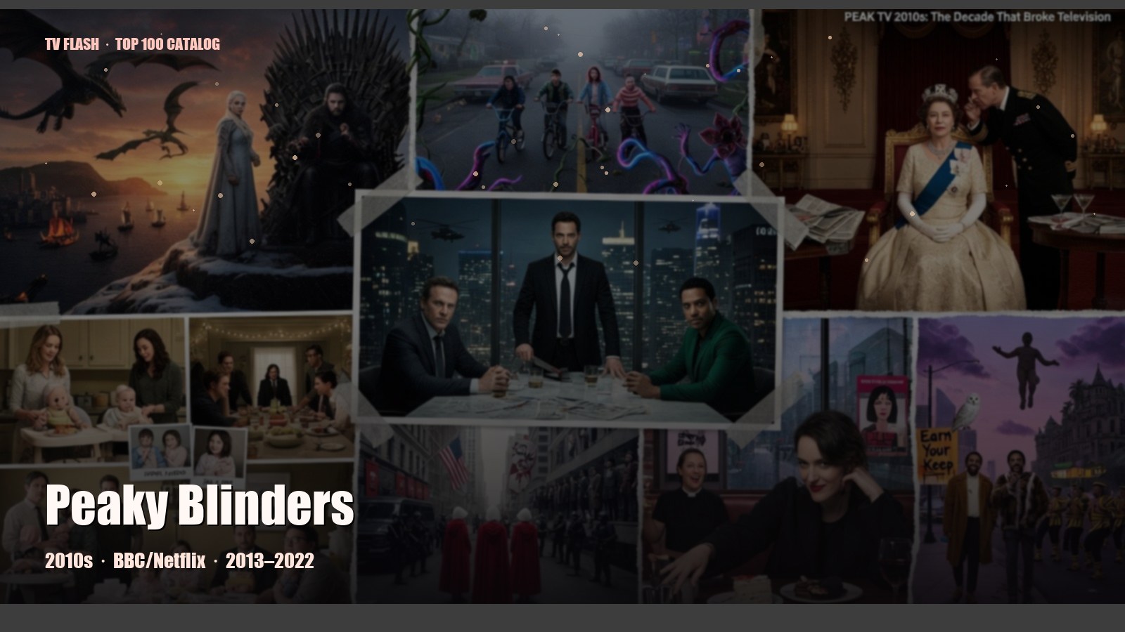 Peaky Blinders — editorial still collage for TV Flash