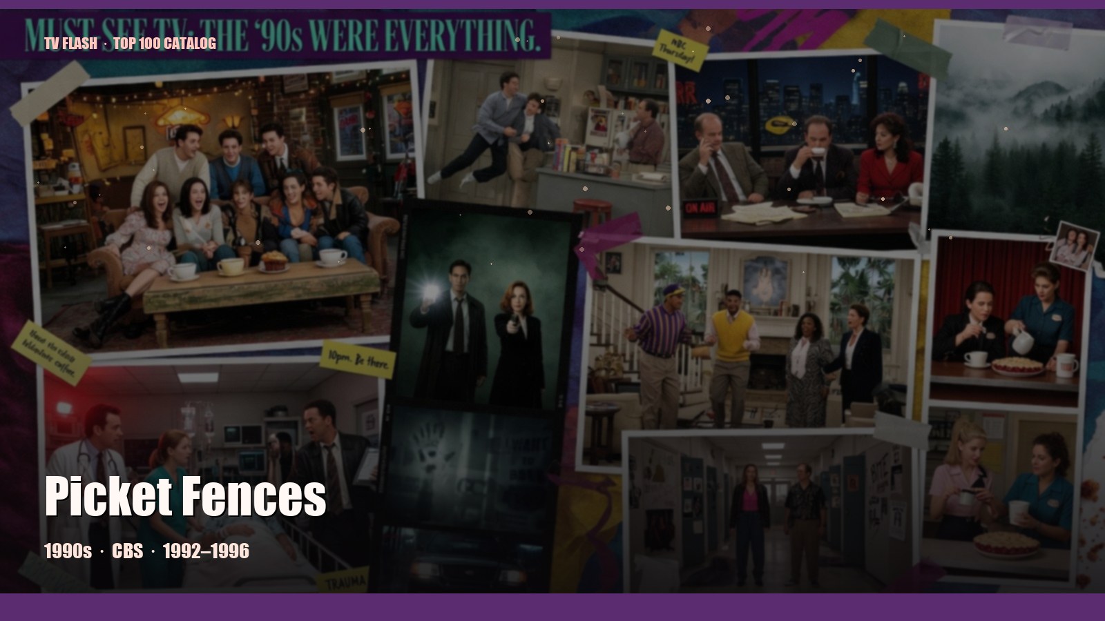 Picket Fences — editorial still collage for TV Flash