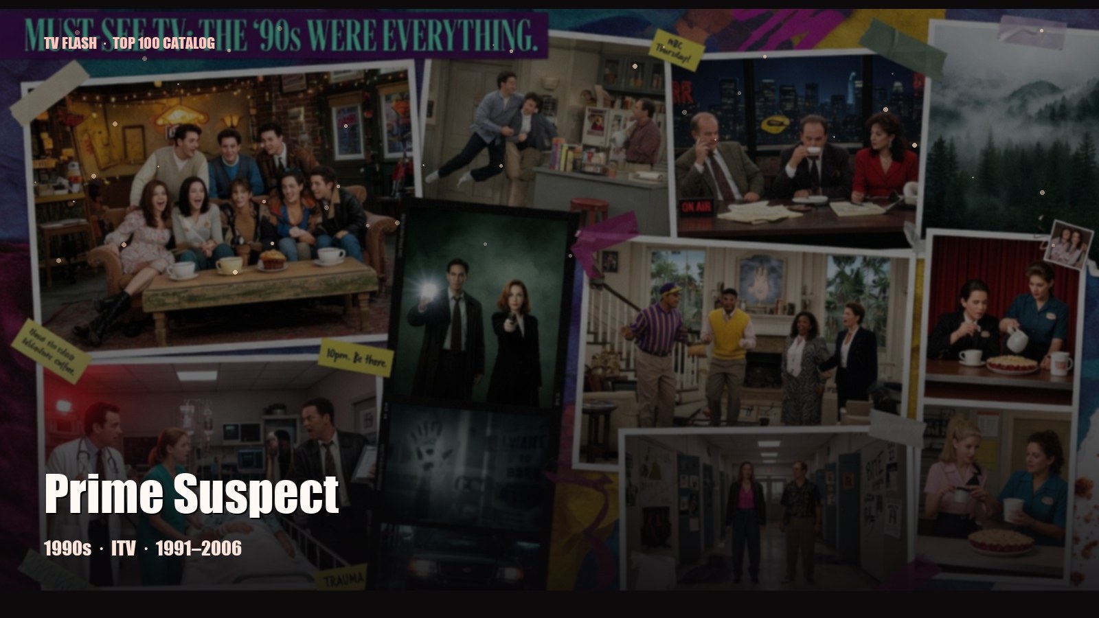 Prime Suspect — editorial still collage for TV Flash