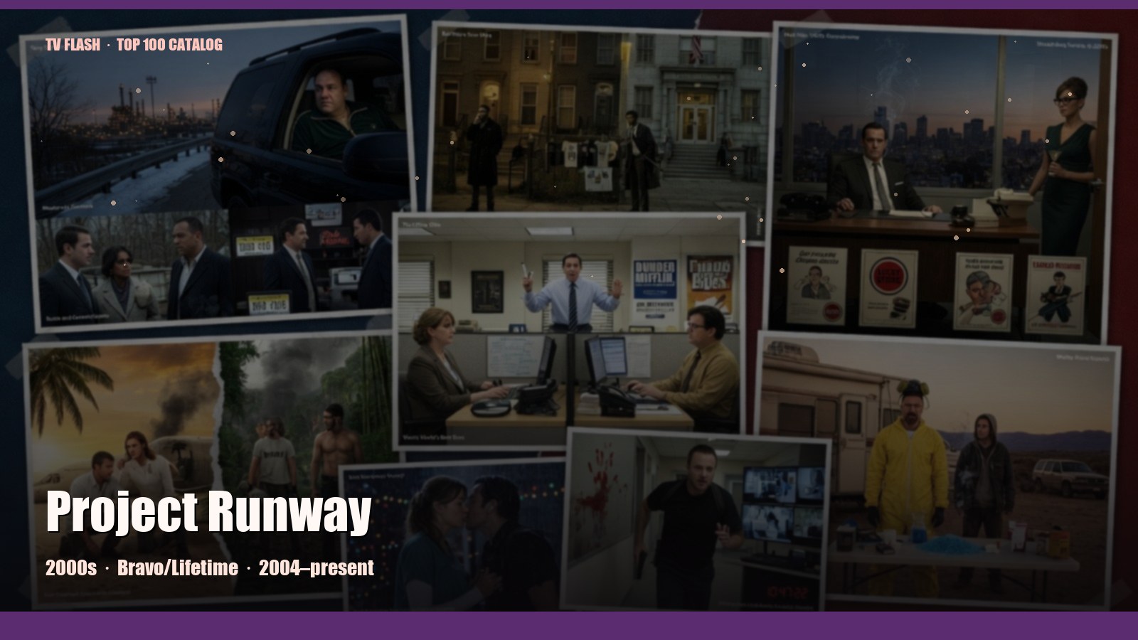 Project Runway — editorial still collage for TV Flash