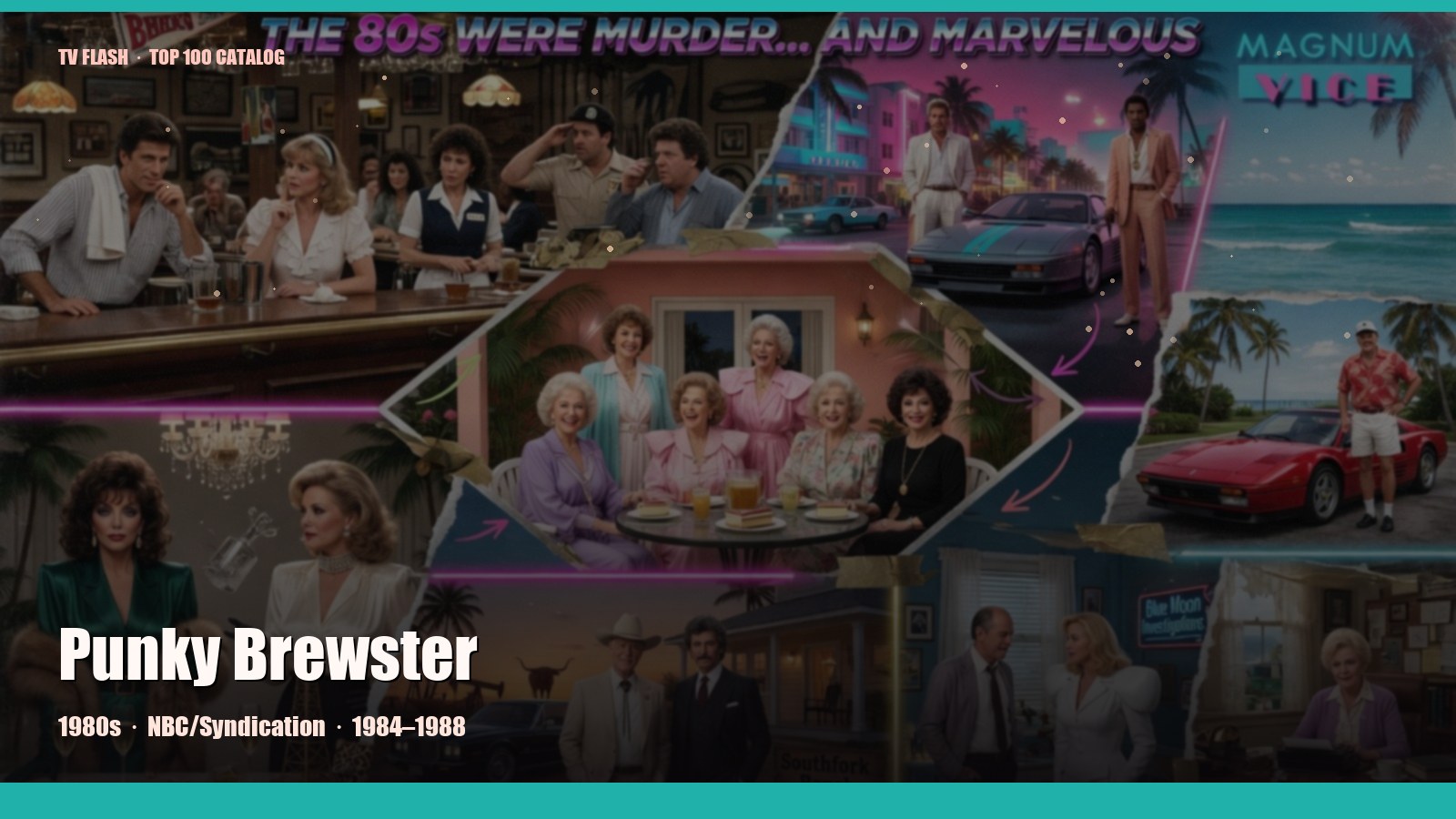 Punky Brewster — editorial still collage for TV Flash