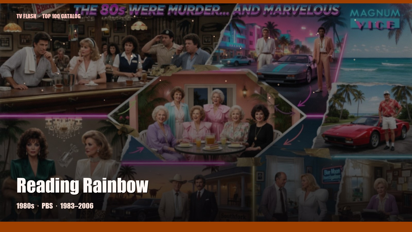 Reading Rainbow — editorial still collage for TV Flash