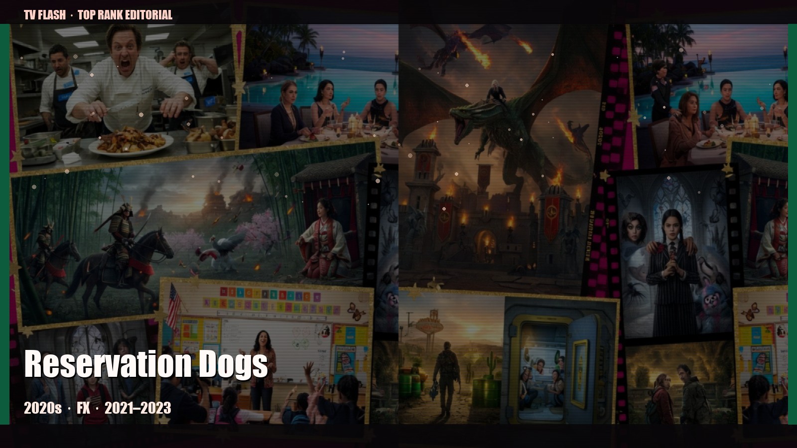 Reservation Dogs — editorial still collage for TV Flash