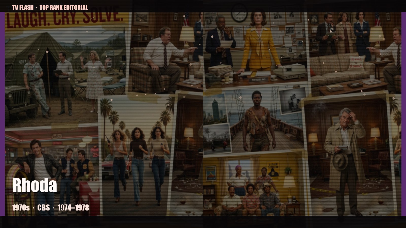 Rhoda — editorial still collage for TV Flash