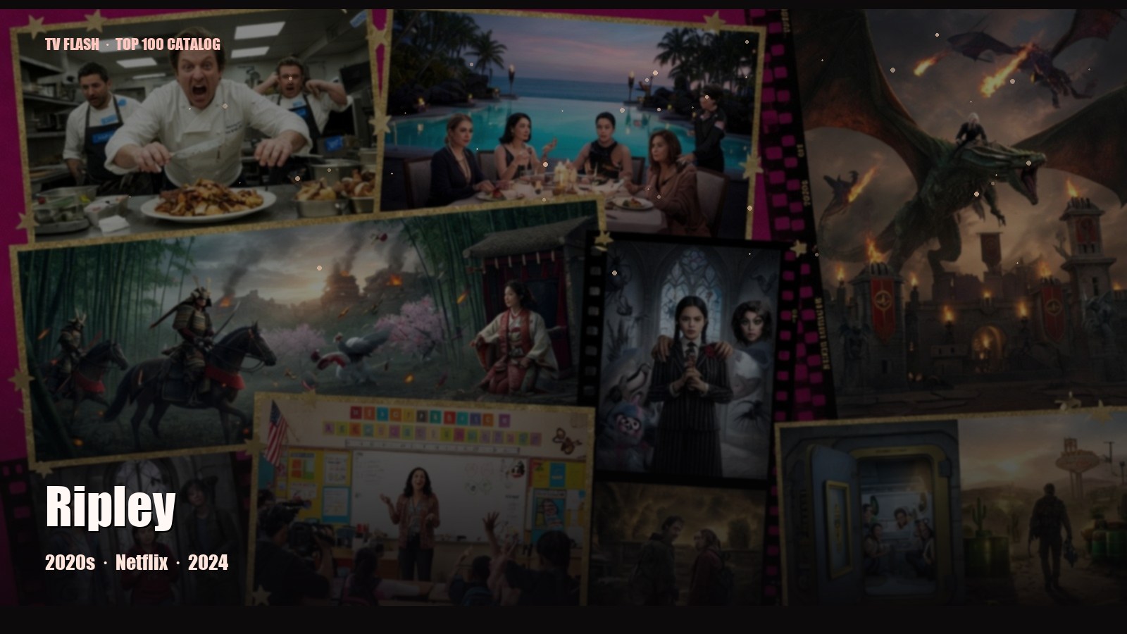Ripley — editorial still collage for TV Flash