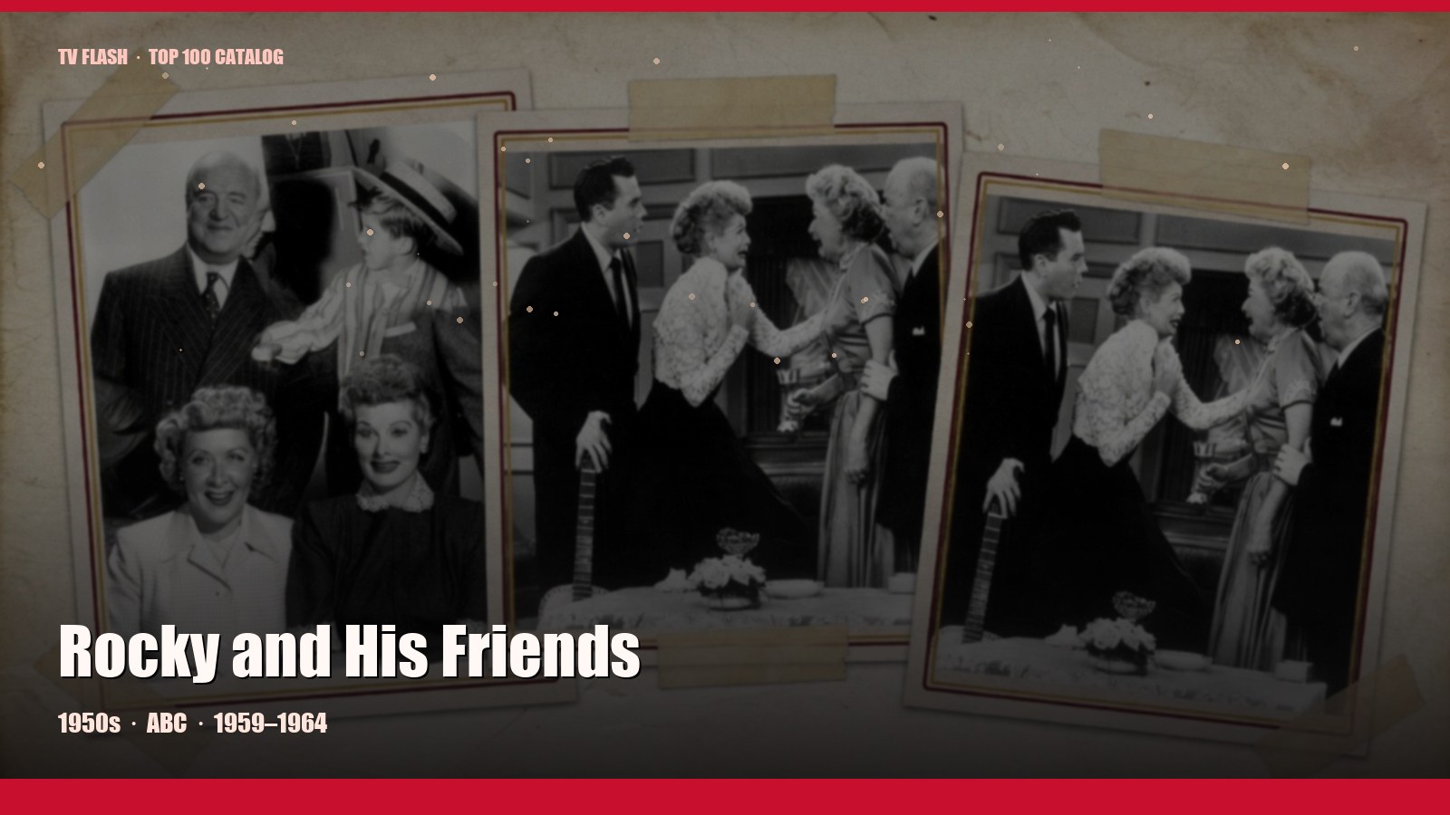 Rocky and His Friends — editorial still collage for TV Flash