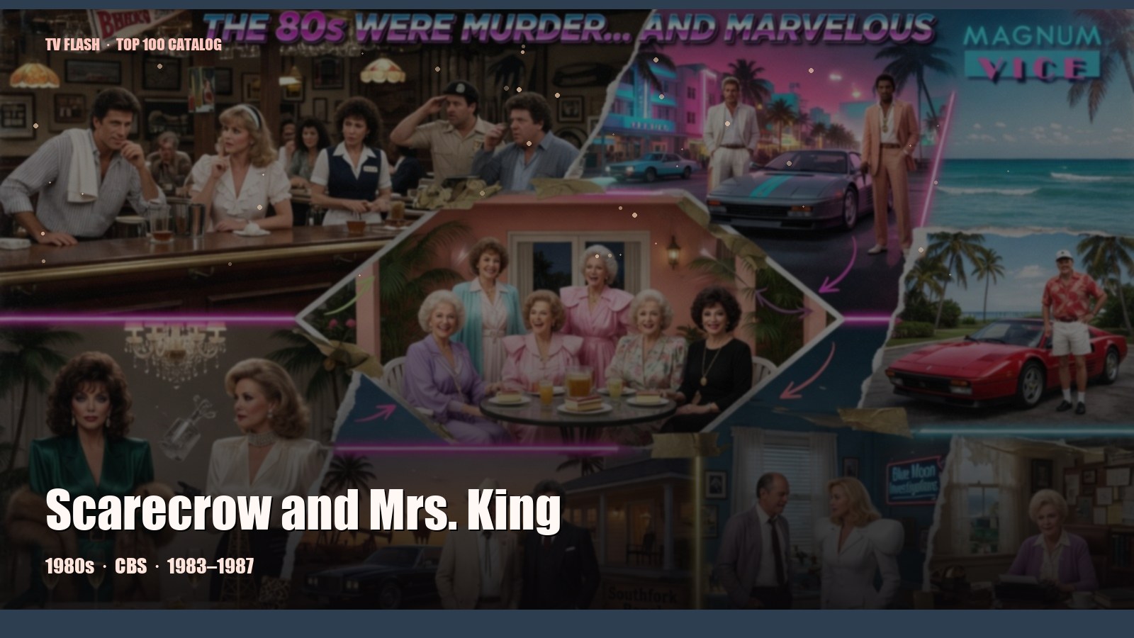 Scarecrow and Mrs. King — editorial still collage for TV Flash