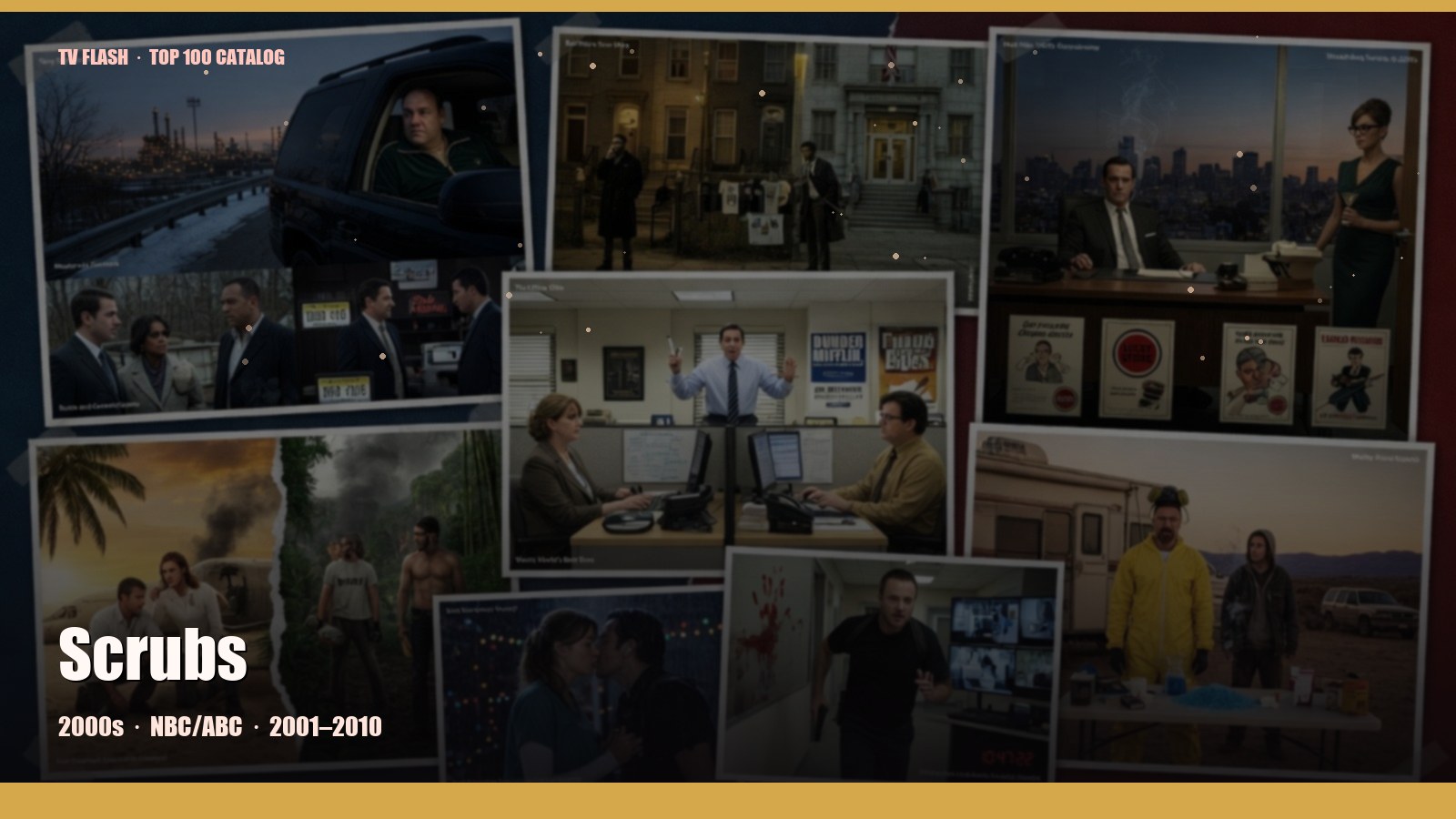 Scrubs — editorial still collage for TV Flash