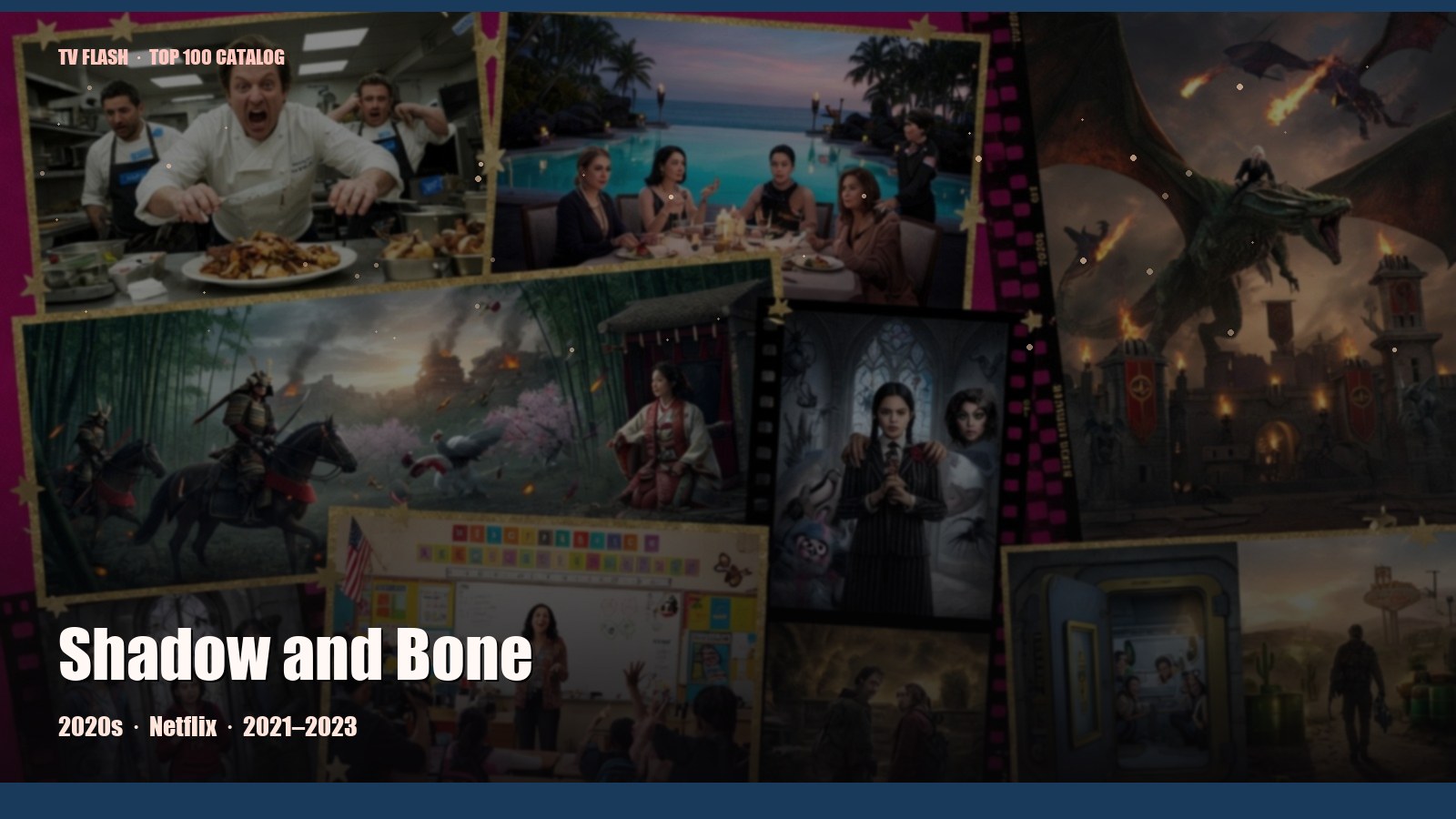 Shadow and Bone — editorial still collage for TV Flash
