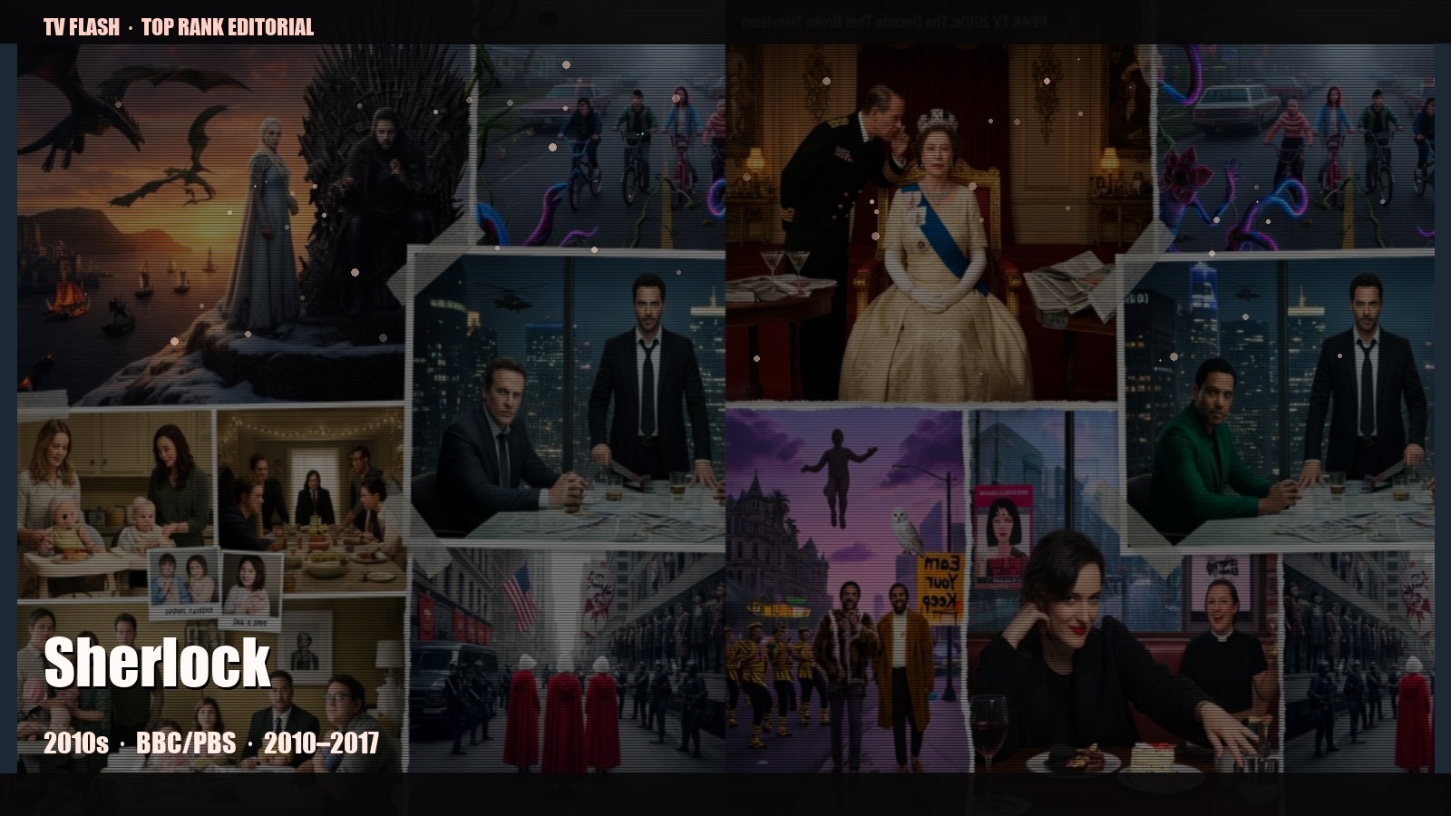 Sherlock — editorial still collage for TV Flash