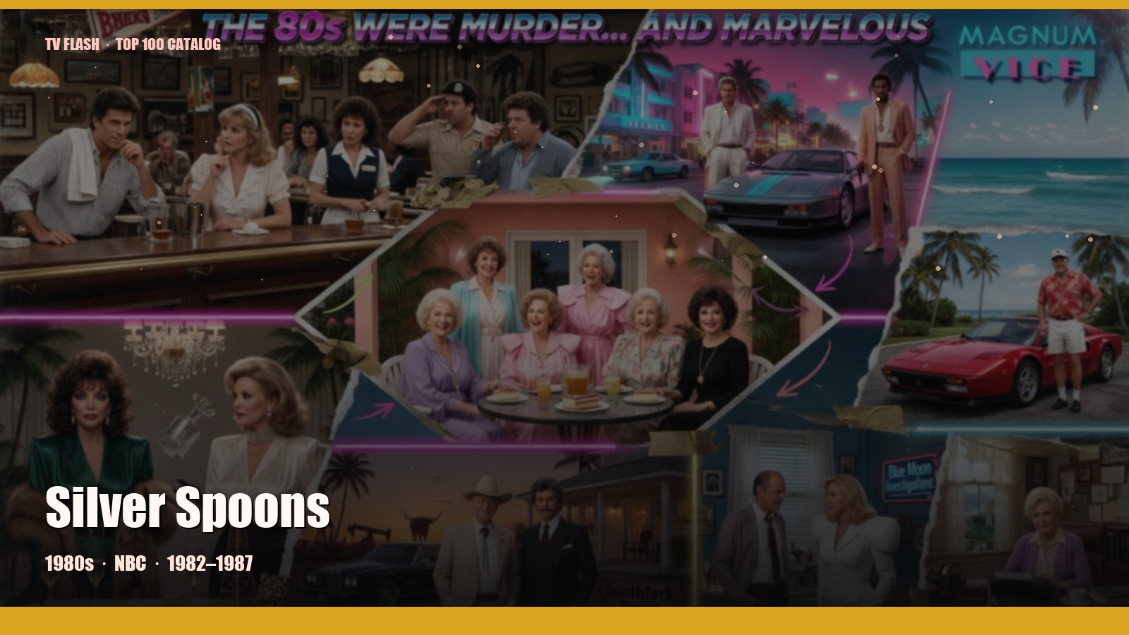Silver Spoons — editorial still collage for TV Flash