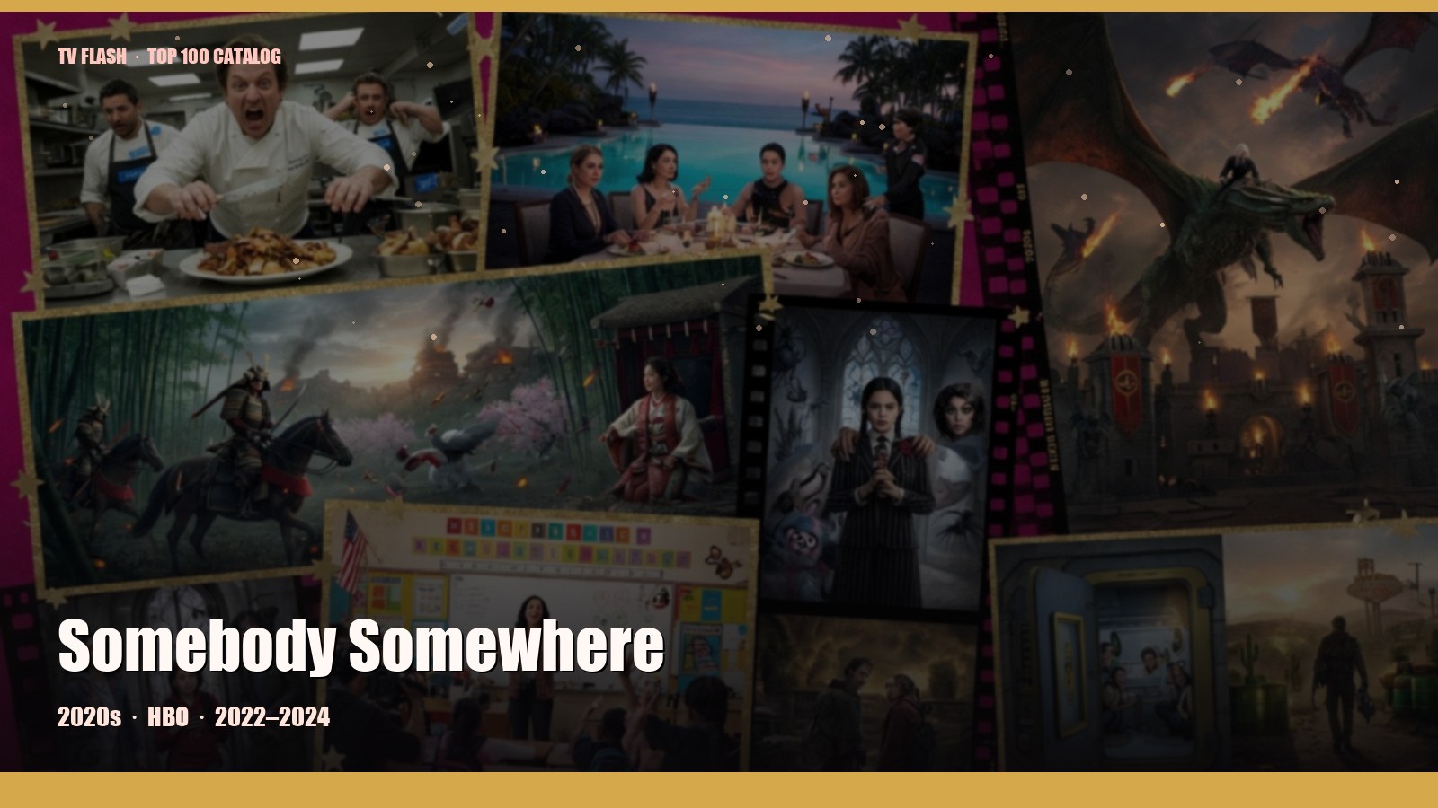 Somebody Somewhere — editorial still collage for TV Flash