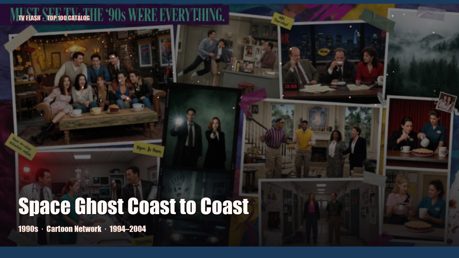 Space Ghost Coast to Coast — editorial still collage for TV Flash