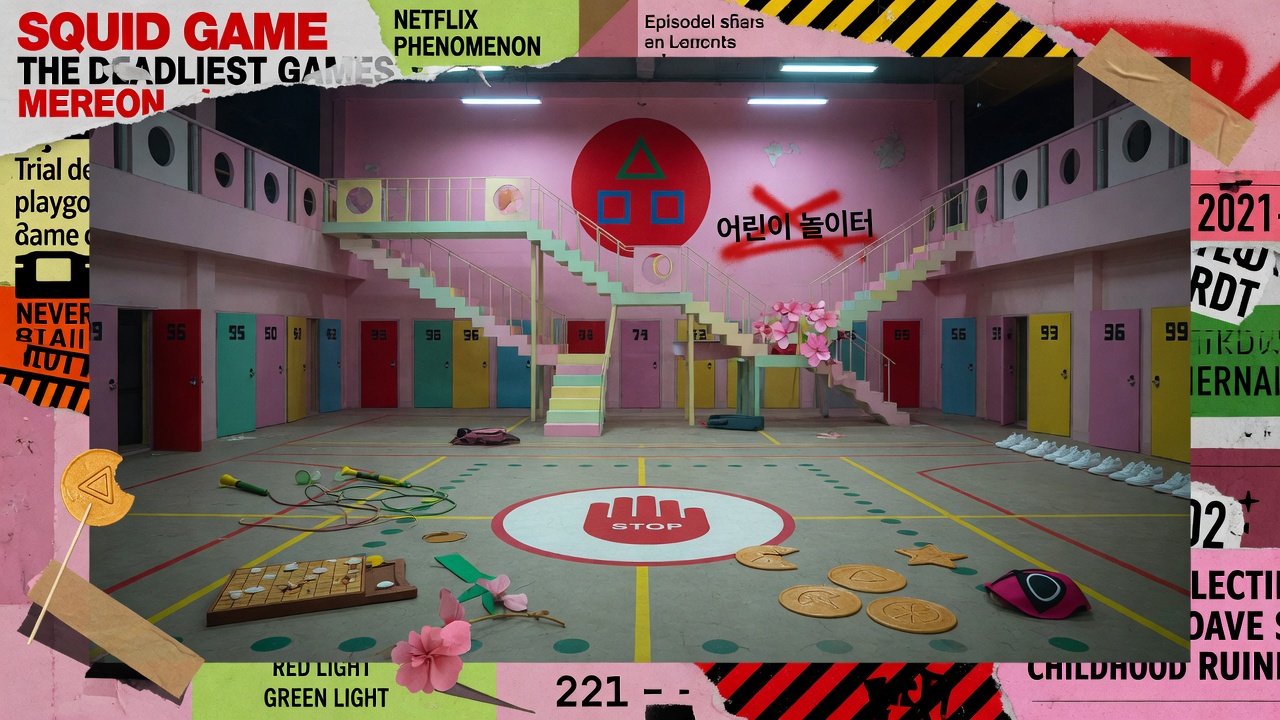Squid Game — editorial still collage for TV Flash