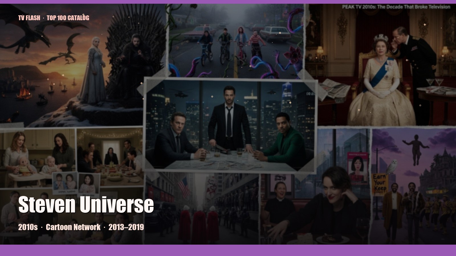Steven Universe — editorial still collage for TV Flash