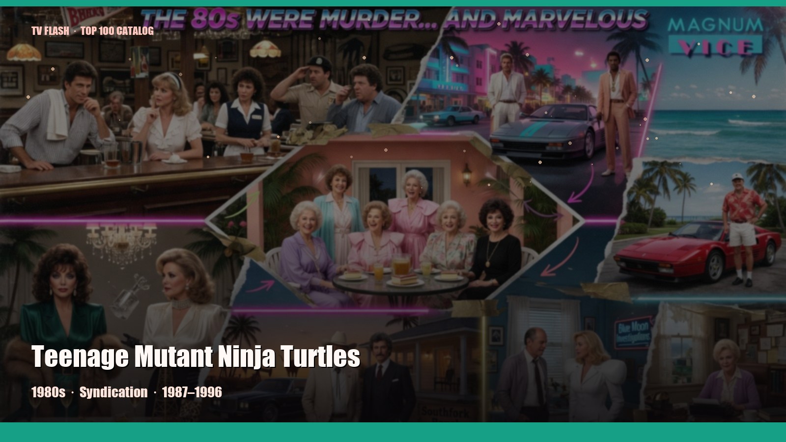Teenage Mutant Ninja Turtles — editorial still collage for TV Flash
