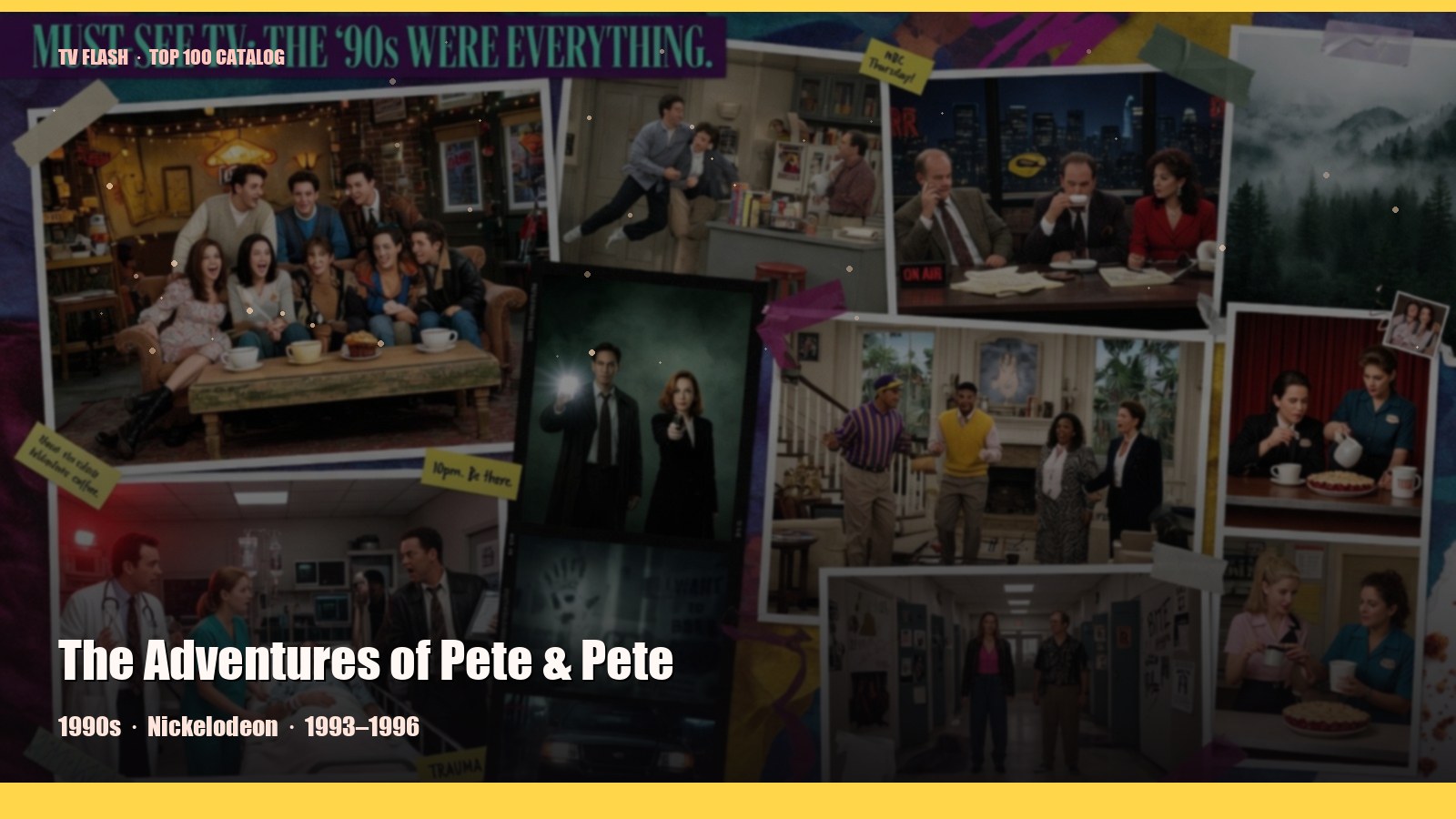 The Adventures of Pete & Pete — editorial still collage for TV Flash