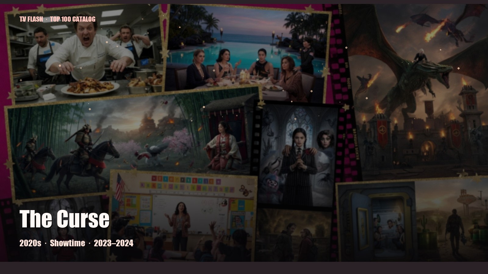 The Curse — editorial still collage for TV Flash
