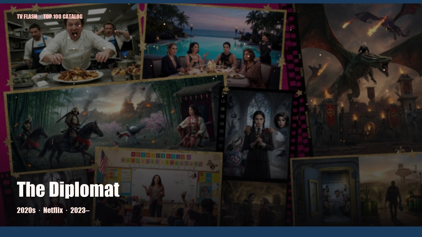 The Diplomat — editorial still collage for TV Flash
