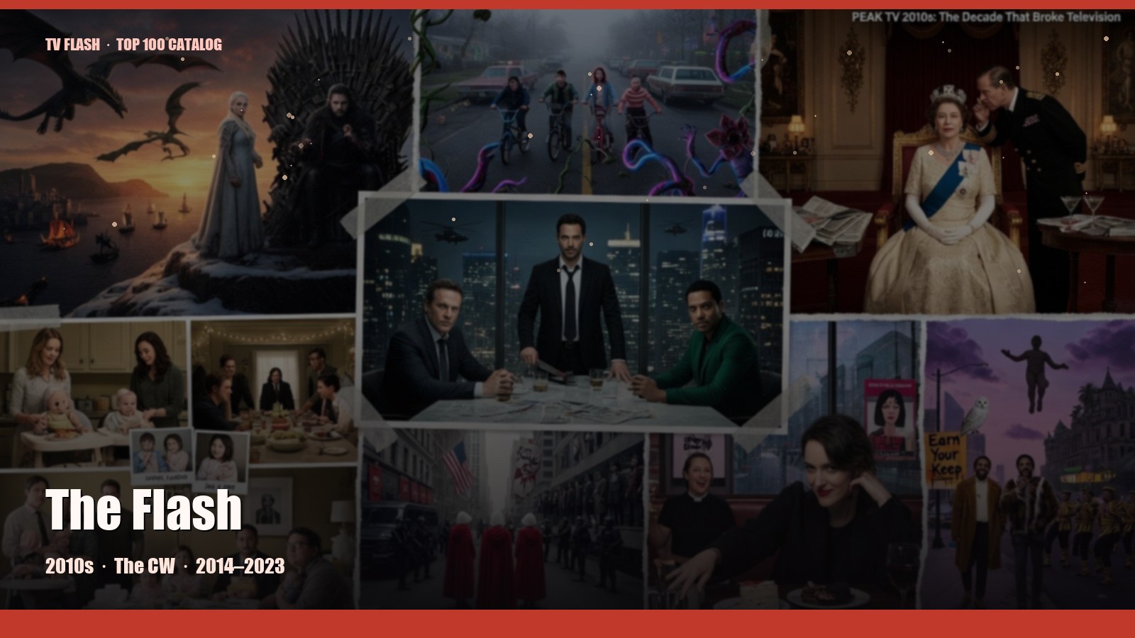 The Flash — editorial still collage for TV Flash