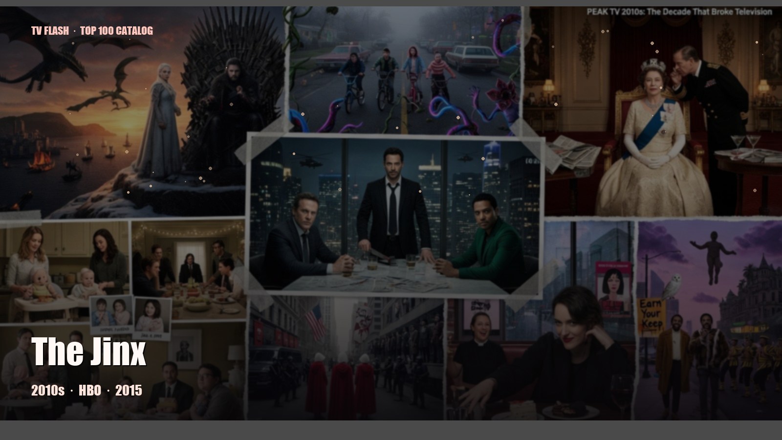 The Jinx — editorial still collage for TV Flash