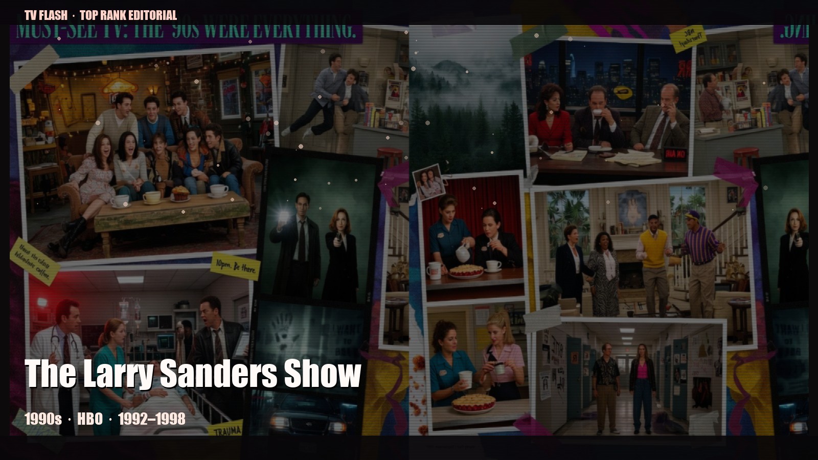 The Larry Sanders Show — editorial still collage for TV Flash