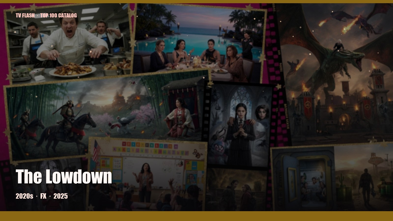 The Lowdown — editorial still collage for TV Flash