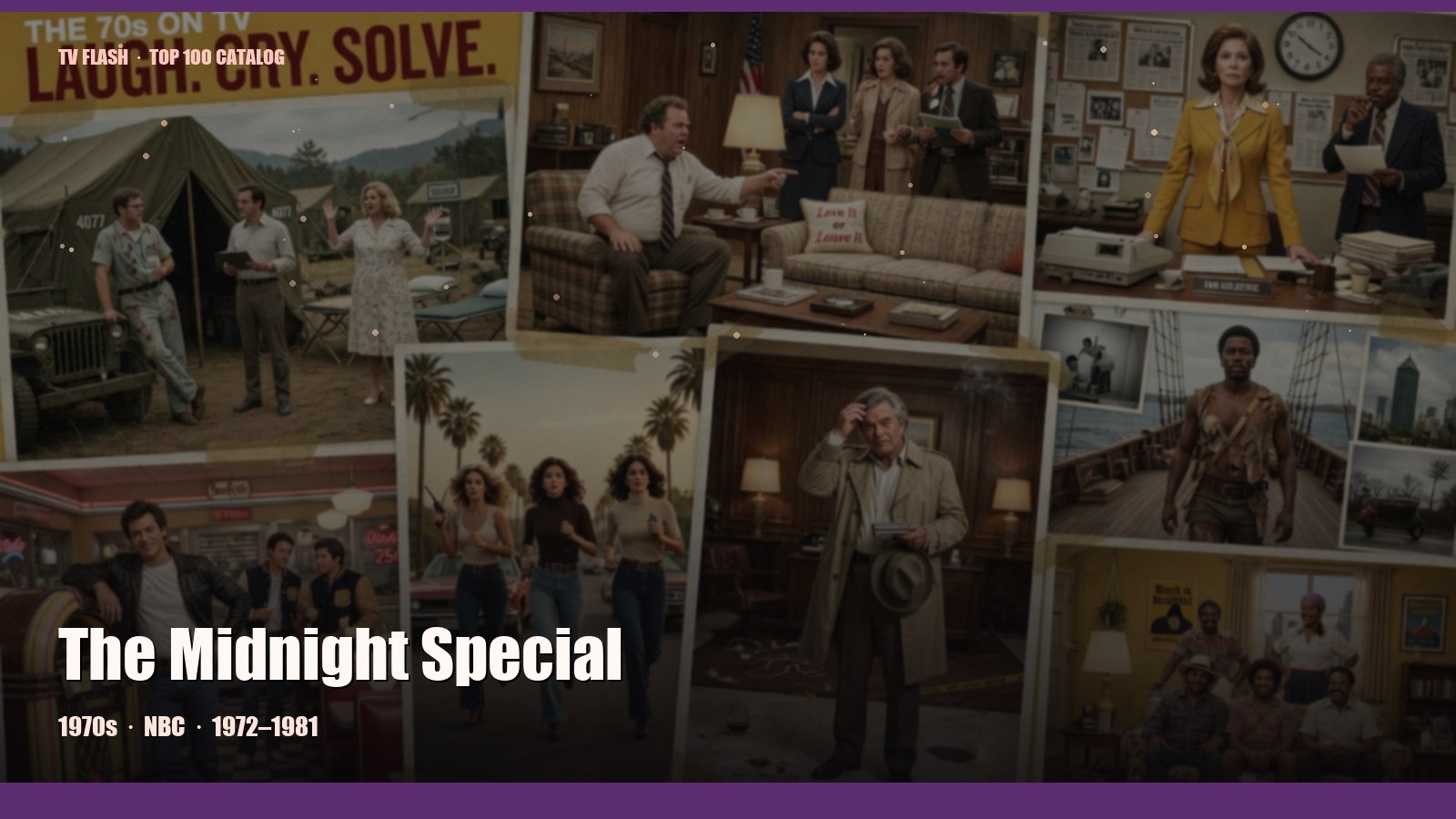 The Midnight Special — editorial still collage for TV Flash