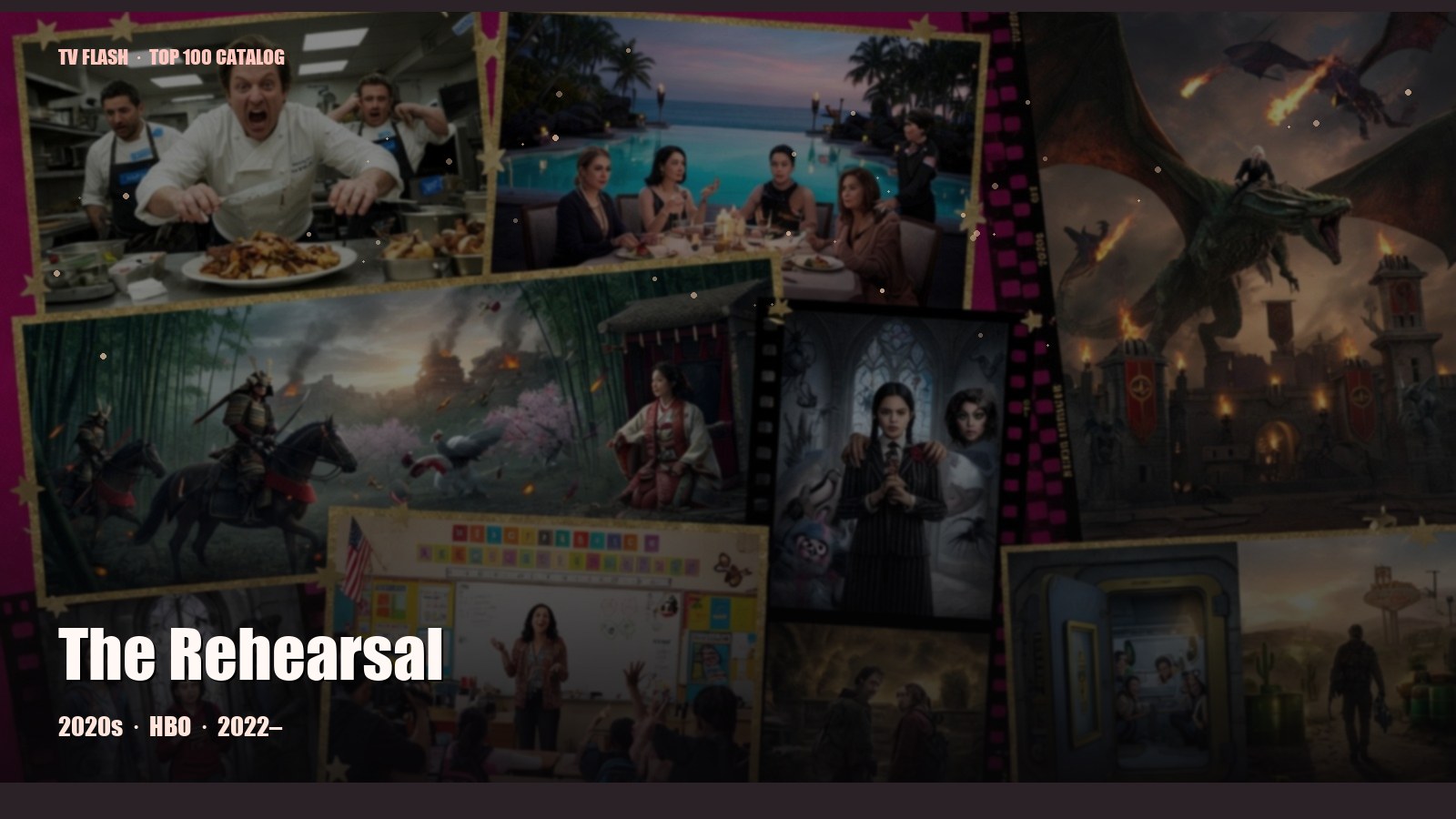 The Rehearsal — editorial still collage for TV Flash
