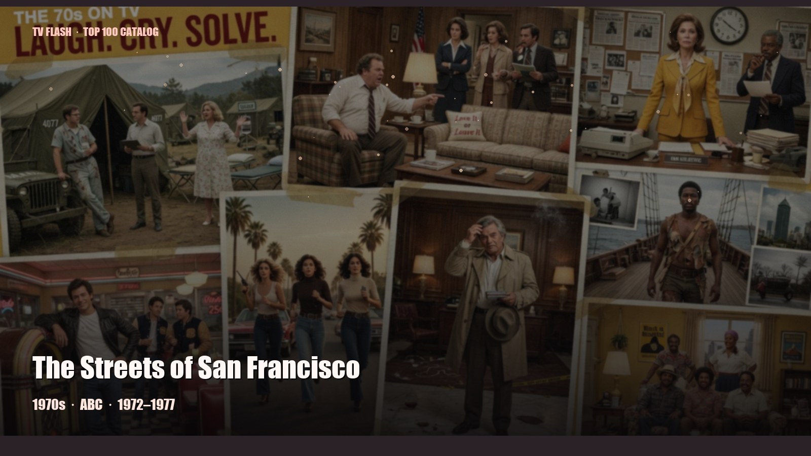 The Streets of San Francisco — editorial still collage for TV Flash
