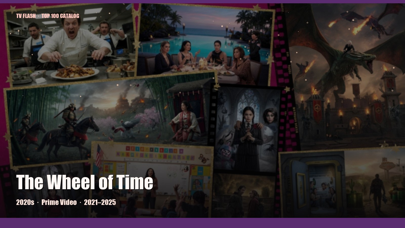 The Wheel of Time — editorial still collage for TV Flash