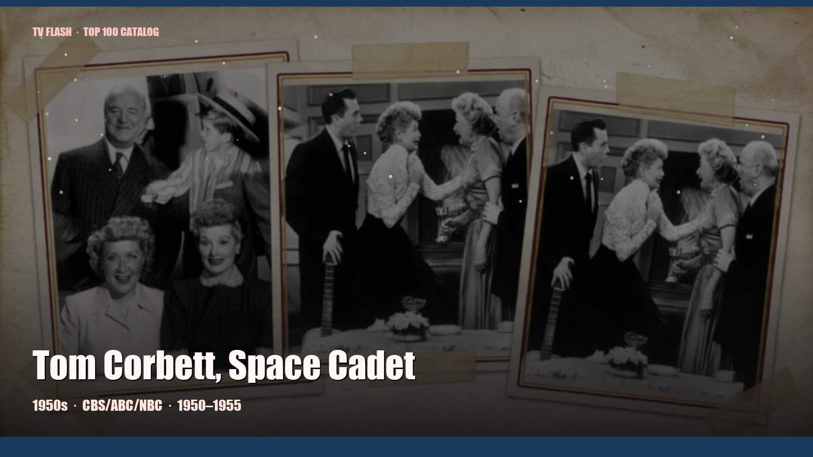 Tom Corbett, Space Cadet — editorial still collage for TV Flash