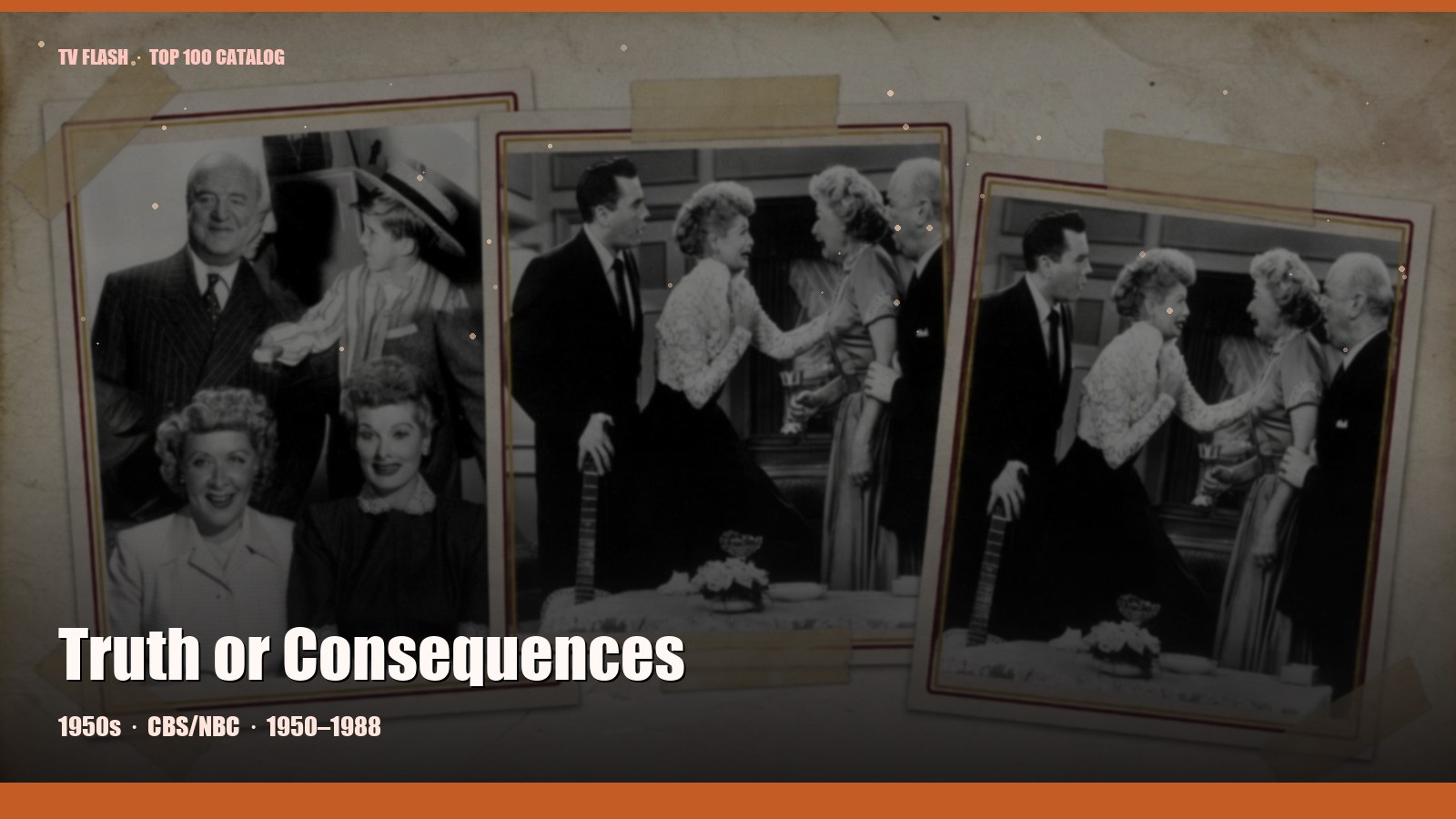 Truth or Consequences — editorial still collage for TV Flash