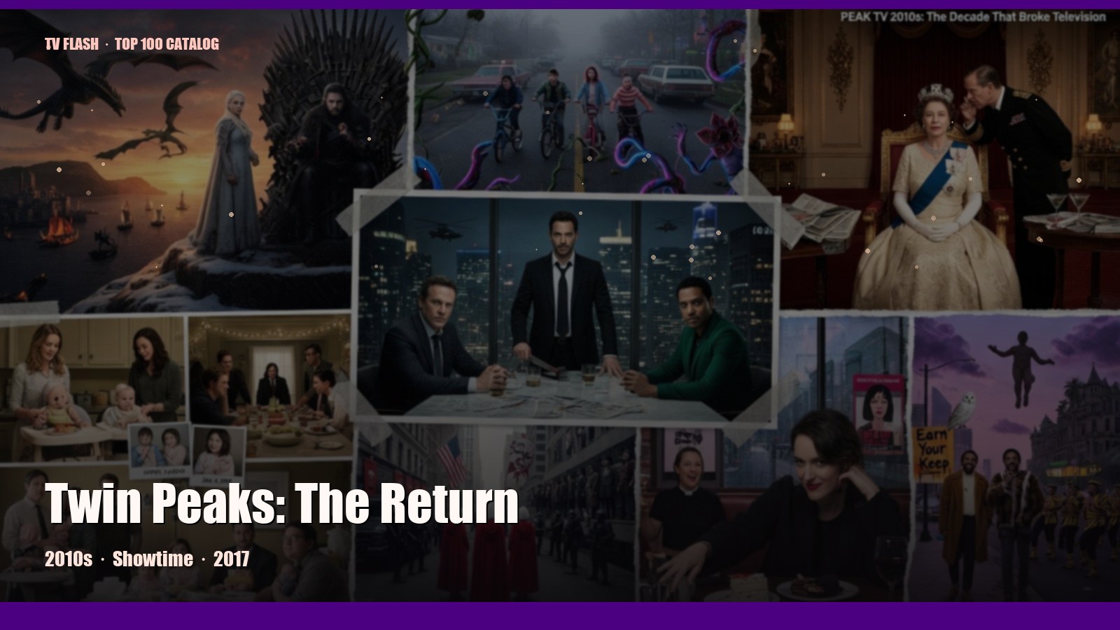 Twin Peaks: The Return — editorial still collage for TV Flash