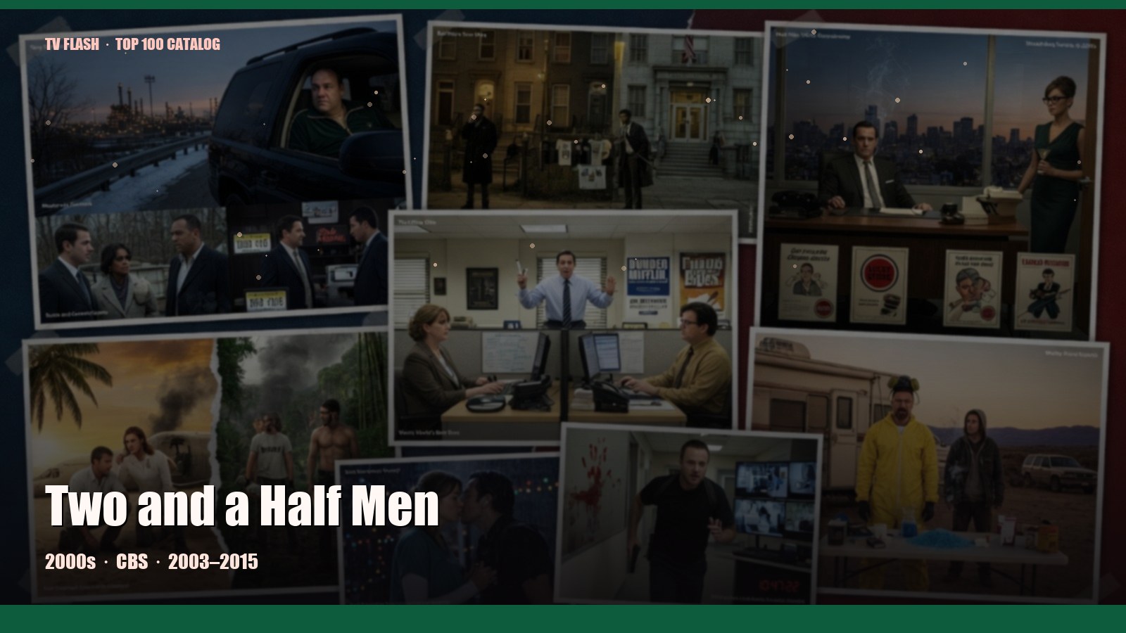 Two and a Half Men — editorial still collage for TV Flash