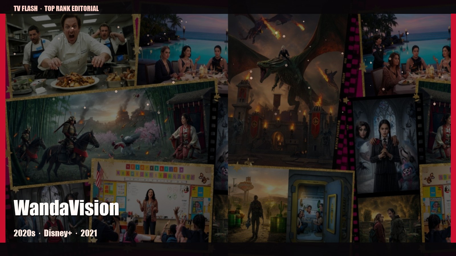 WandaVision — editorial still collage for TV Flash