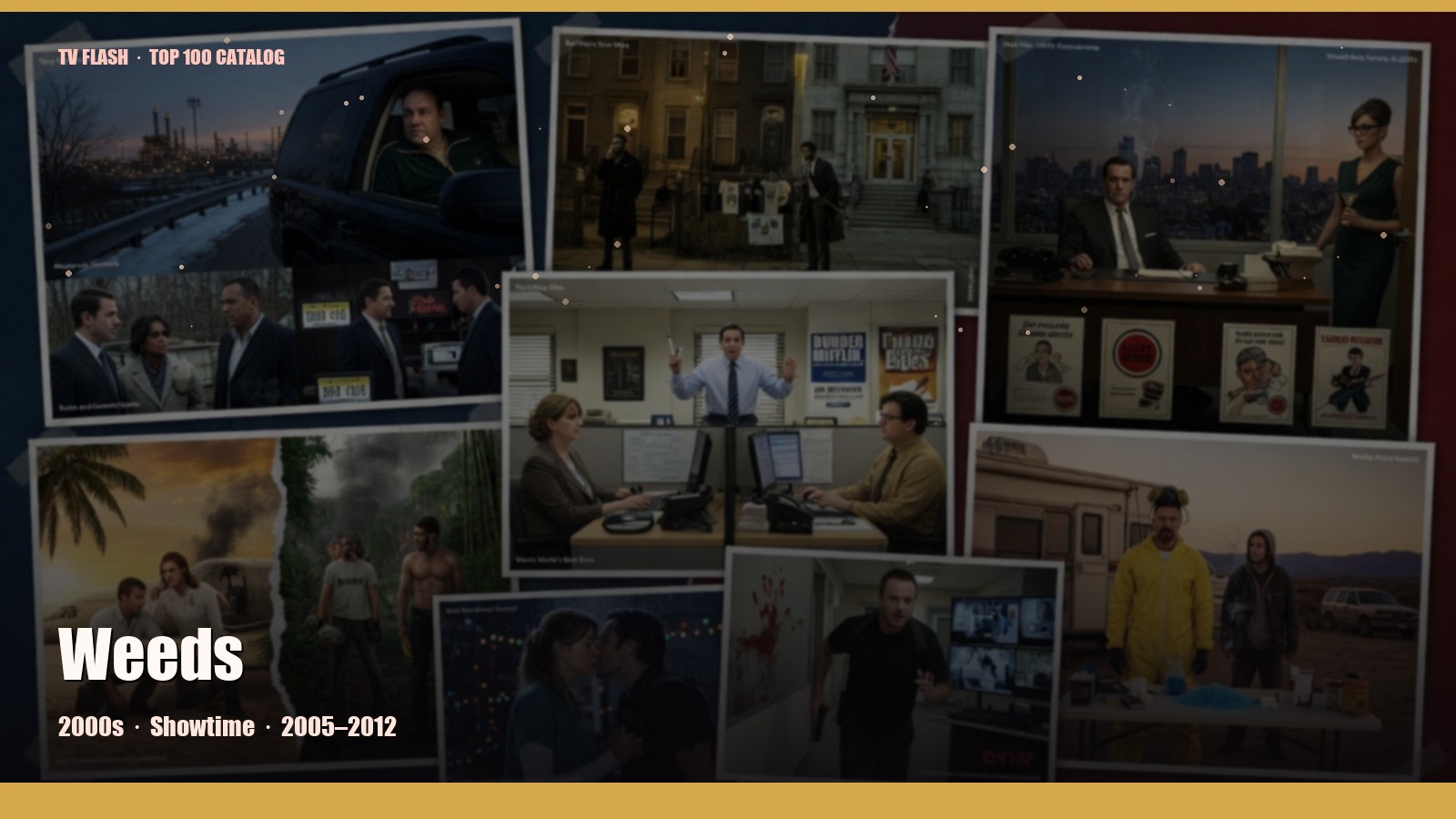 Weeds — editorial still collage for TV Flash