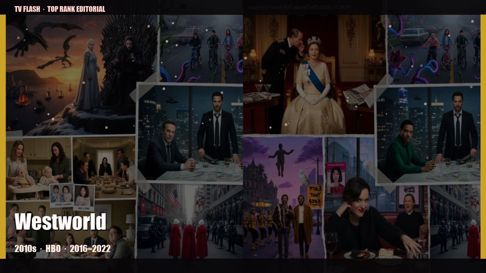 Westworld — editorial still collage for TV Flash