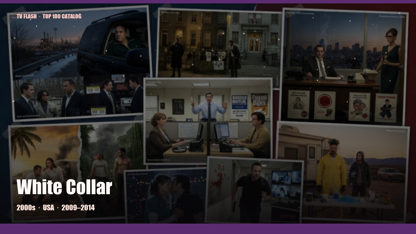 White Collar — editorial still collage for TV Flash