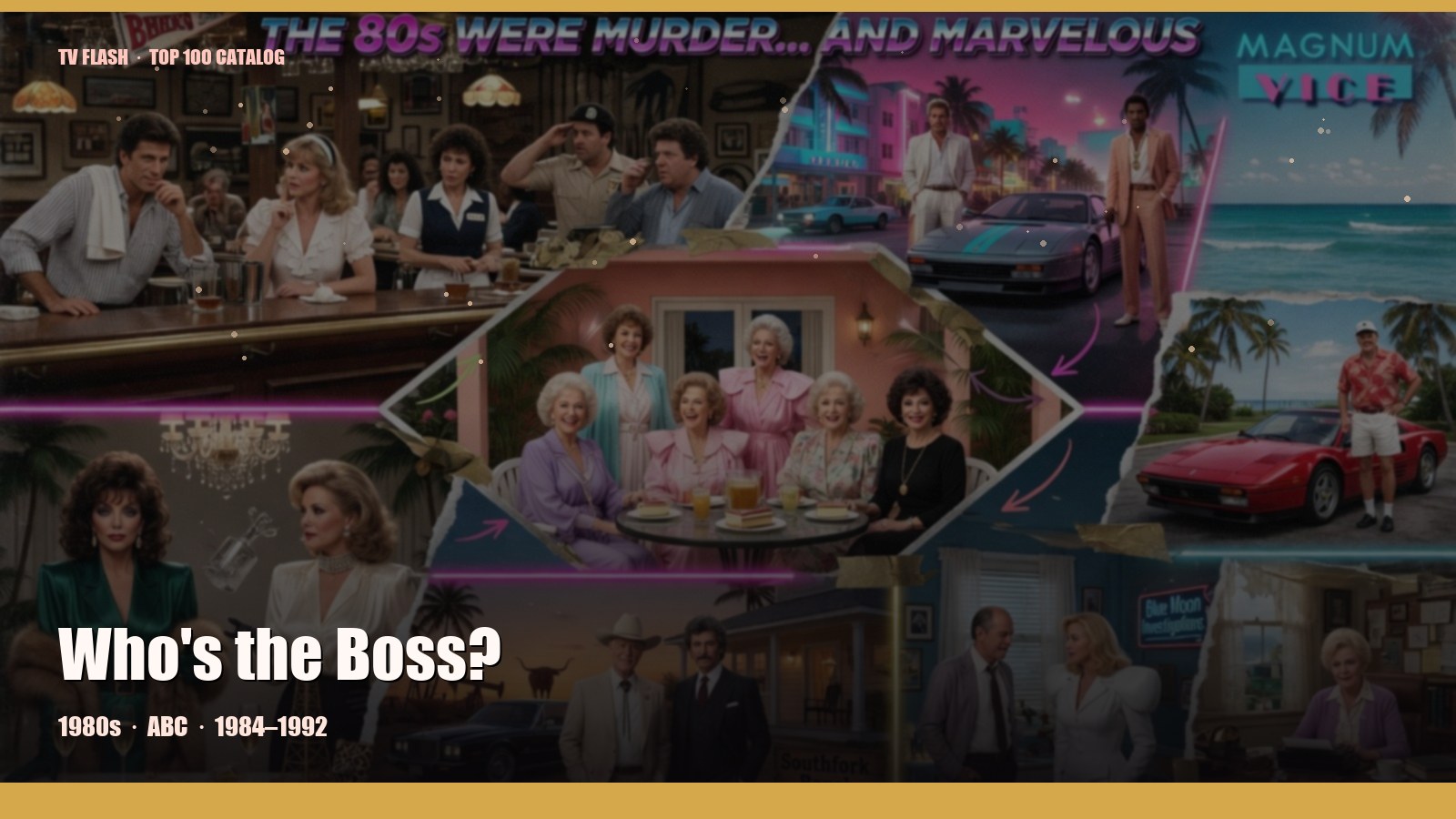 Who's the Boss? — editorial still collage for TV Flash
