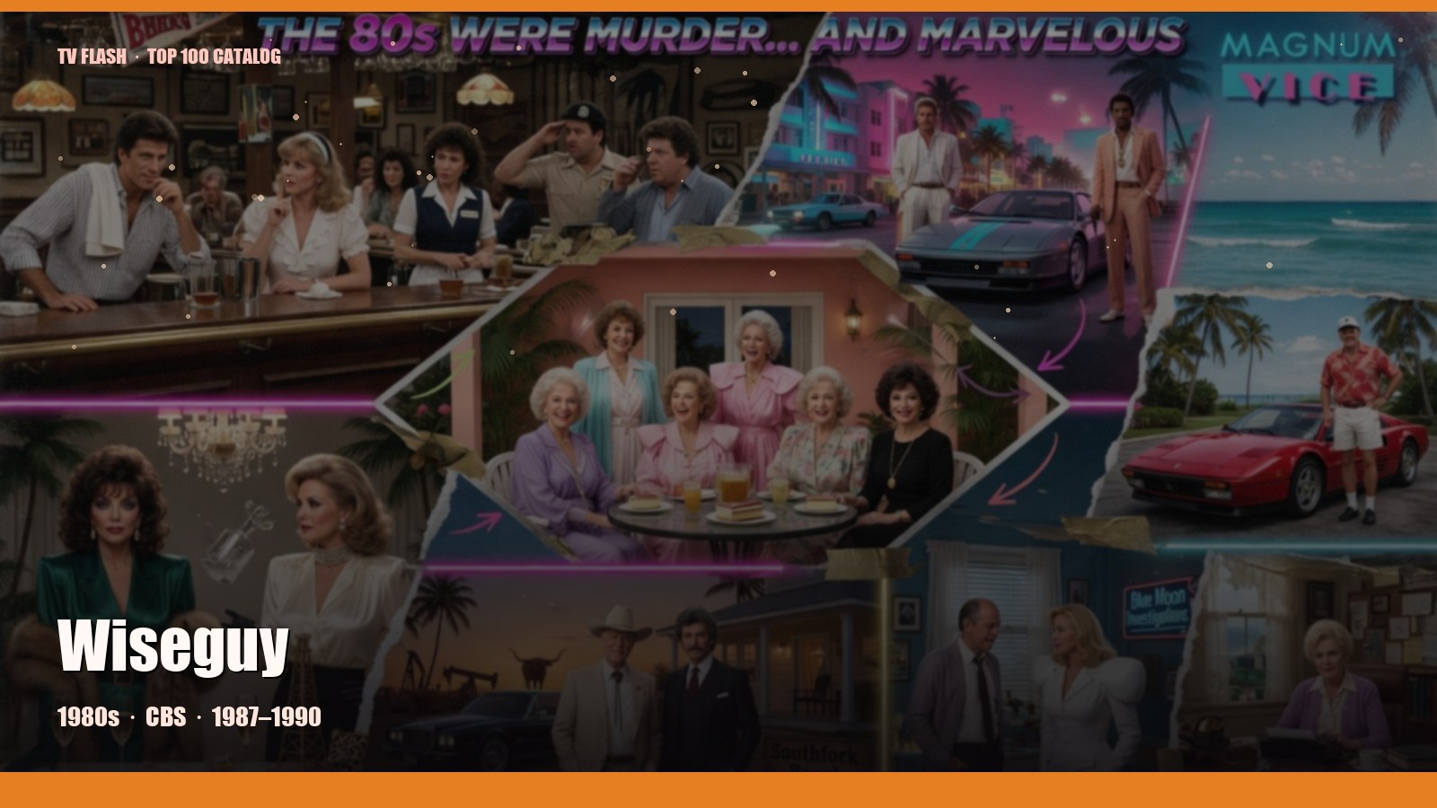 Wiseguy — editorial still collage for TV Flash