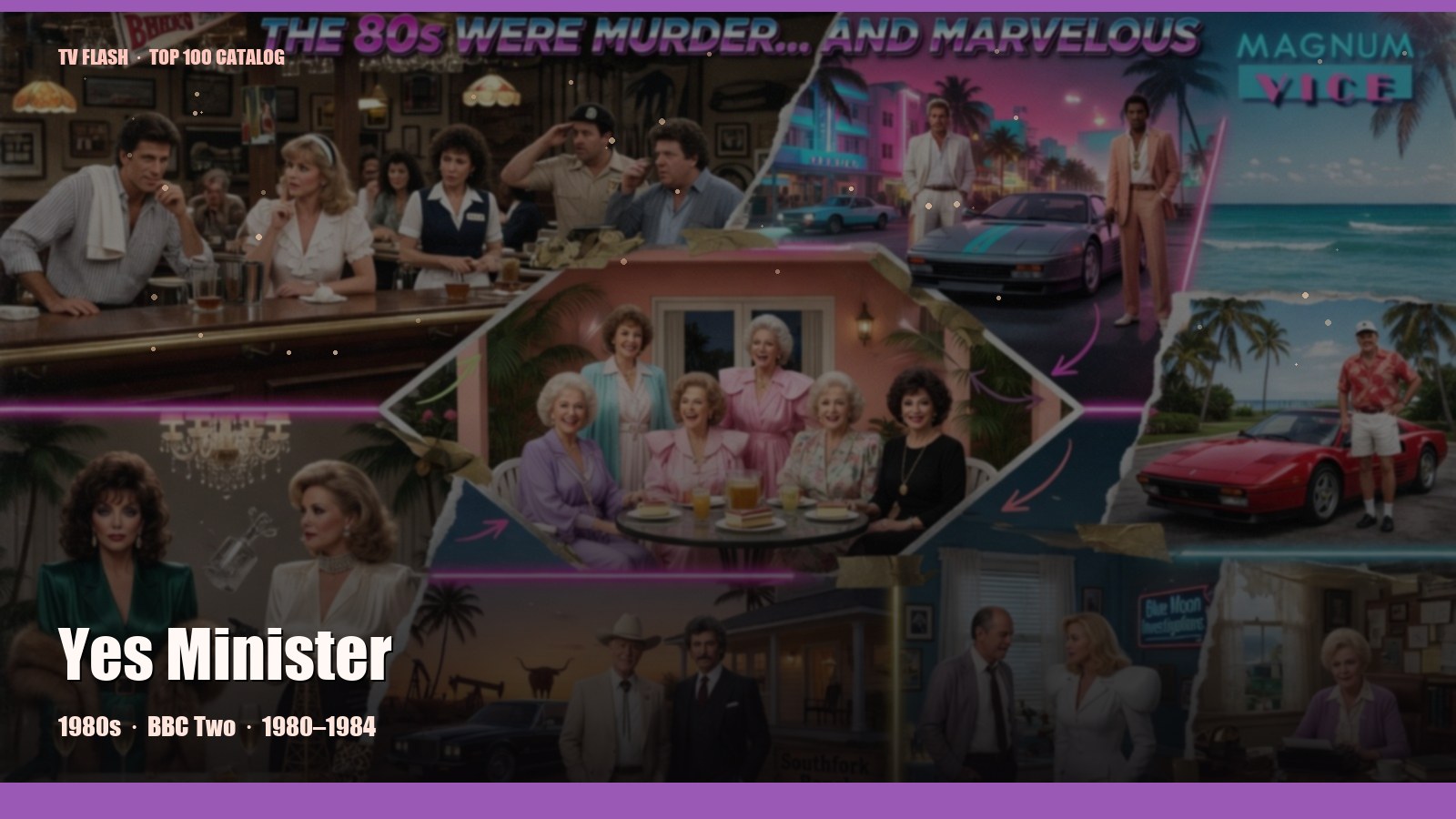 Yes Minister — editorial still collage for TV Flash