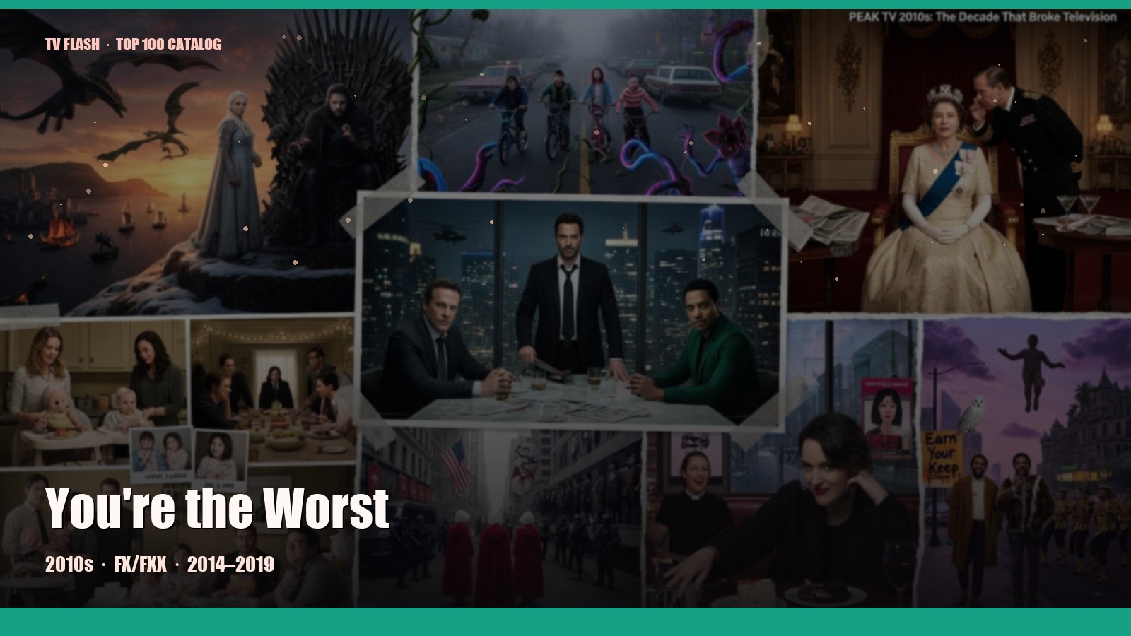 You're the Worst — editorial still collage for TV Flash